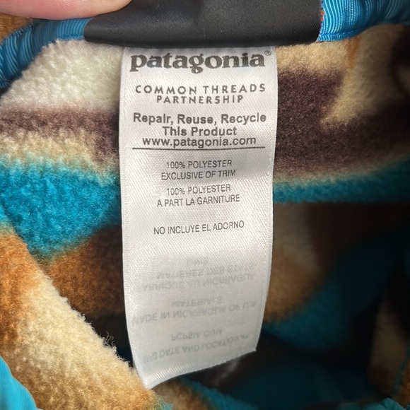 Patagonia Synchilla Snap-T Pullover Size M Guatemalan Tango Bear - Picture 5 of 9